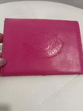 Juicy Couture Bright Pink Embossed Card Case
